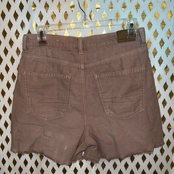 AE American Eagle High highest Rise Mom Short Shorts Distressed Old Rose size 6 - Picture 2 of 3